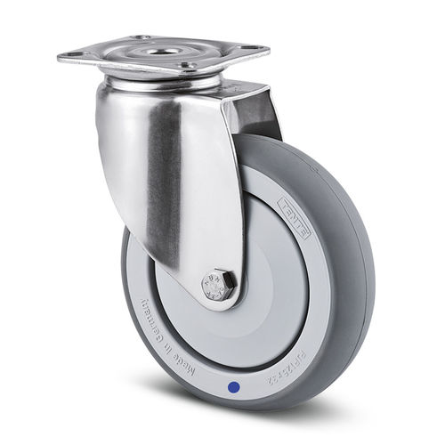 Rueda de acero inoxidable - 014000119 - Hupfer Metallwerke GmbH & Co. KG - giratoria