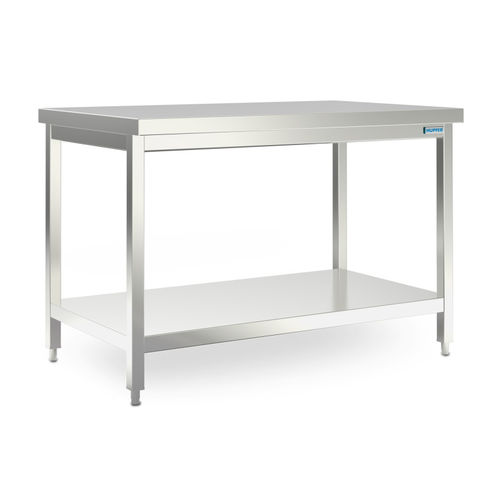 Mesa de trabajo - 7504586 - Hupfer Metallwerke GmbH & Co. KG - rectangular / de altura regulable / de acero inoxidable