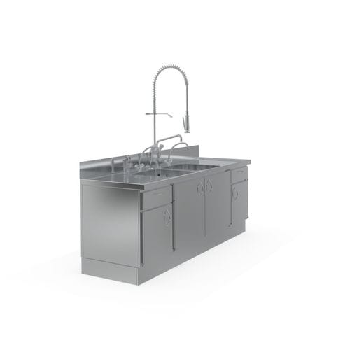 Fregadero médico - 7505796 - Hupfer Metallwerke GmbH & Co. KG - 2 estaciones