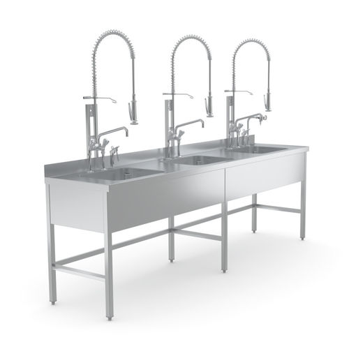 Fregadero médico - 7505826 - Hupfer Metallwerke GmbH & Co. KG - 3 estaciones