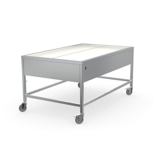 Mesa de trabajo - 7505956 - Hupfer Metallwerke GmbH & Co. KG - rectangular / con ruedas / plegable