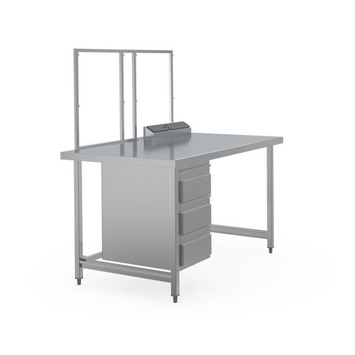 Mesa de acondicionamiento de instrumental médico - 7506176 - Hupfer Metallwerke GmbH & Co. KG - rectangular / con cajones