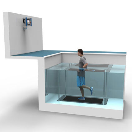Cinta de correr sumergida - FUSION Integrated - Hydro Physio - con baranda