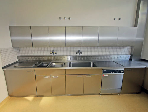 Mesa de laboratorio para histopatología - HYGECO - con fregadero / de acero inoxidable