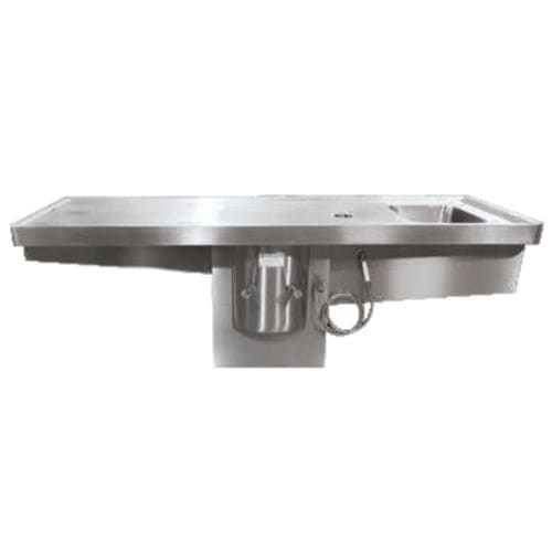 Mesa de autopsia de medicina legal - DELTA EVOLUTION II  - HYGECO - de disección / de lavado de cadáveres / fija