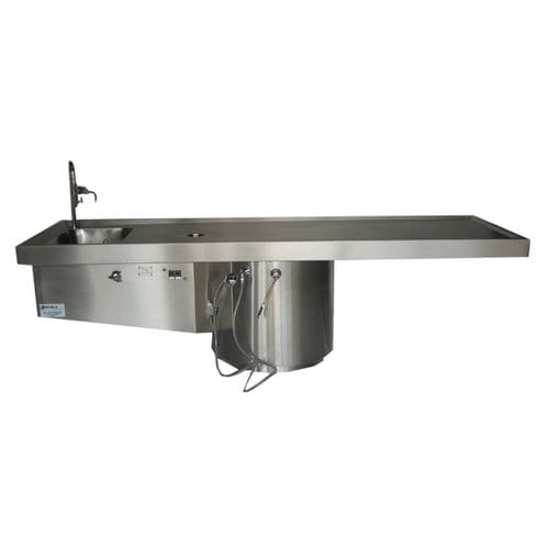 Mesa de autopsia - MC000653 - HYGECO - rectangular / de altura regulable / eléctrica