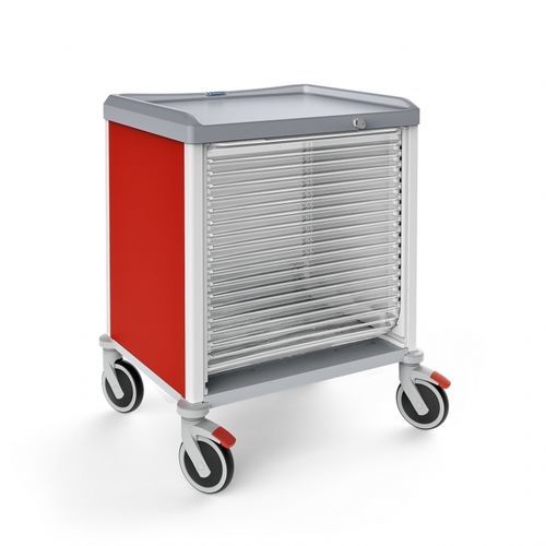 Armario de ABS - 326505LT  - Malvestio - Furniture for healthcare facilities - naranja / transparente / 1 módulo