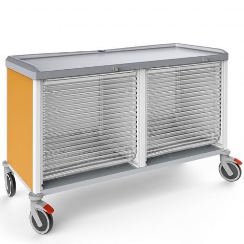 Armario de ABS - 326525LT - Malvestio - Furniture for healthcare facilities - naranja / transparente / amarillo