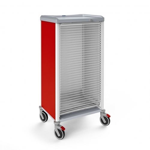 Armario de ABS - 326575LT - Malvestio - Furniture for healthcare facilities - transparente / rojo / 1 módulo