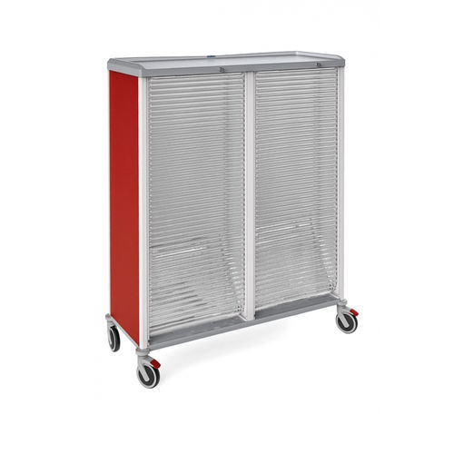 Armario de ABS - 326800LT - Malvestio - Furniture for healthcare facilities - transparente / rojo / 2 módulos