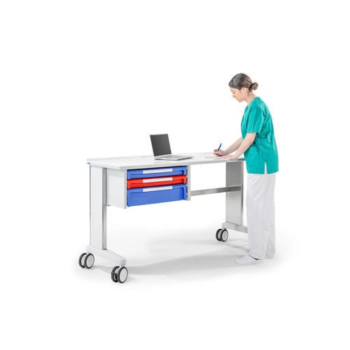 Plataforma de trabajo con cajón - Malvestio - Furniture for healthcare facilities - con ruedas