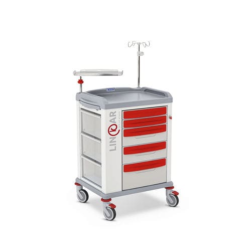 Carro de emergencia - Linkar - Malvestio - Furniture for healthcare facilities - de uso general / con estante / con portasueros
