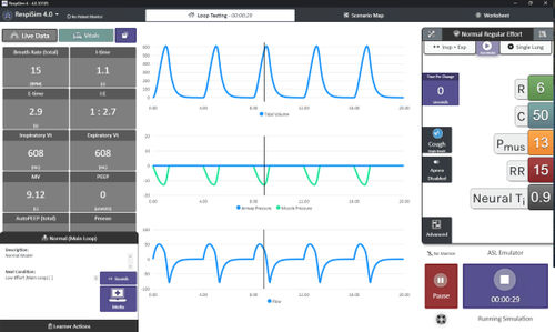Software de tratamiento - RespiSim® Scenarios - IngMar Medical - de educación / de simulación / médico