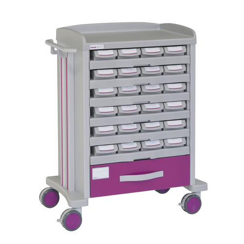 Carro de hospital - 72020 - Inmoclinc - para medicamentos / de dispensación de medicamentos / 1 cajón
