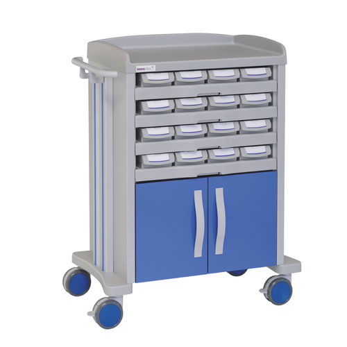 Carro de hospital - 72025 - Inmoclinc - para medicamentos / de dispensación de medicamentos / 4 bandejas
