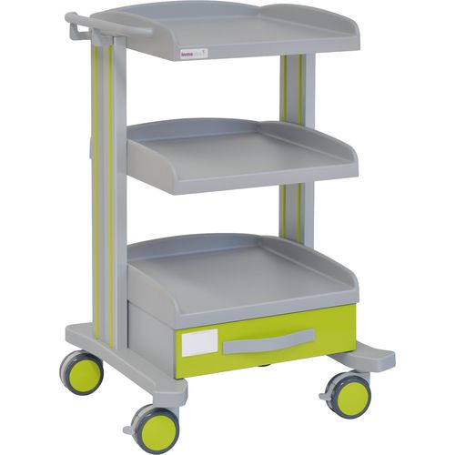 Carro de hospital - 70040 - Inmoclinc - multifunción / 1 cajón / 3 estantes