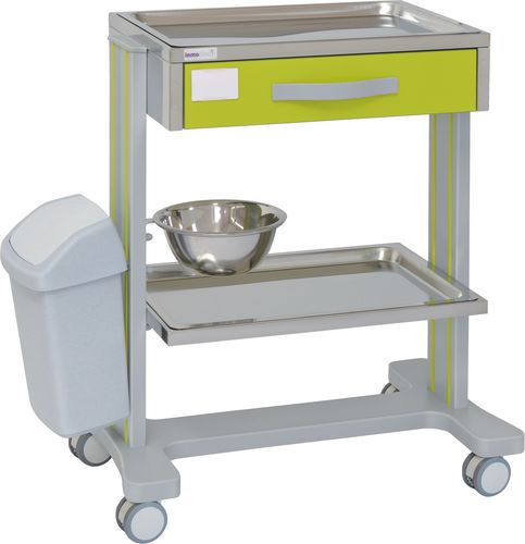 Carro de hospital - 70065 - Inmoclinc - multifunción / 1 cajón / 2 bandejas