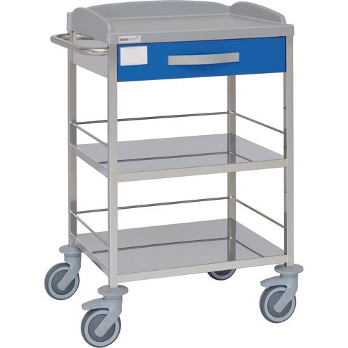 Carro de hospital - 10555 - Inmoclinc - multifunción / de acero inoxidable / con cajón