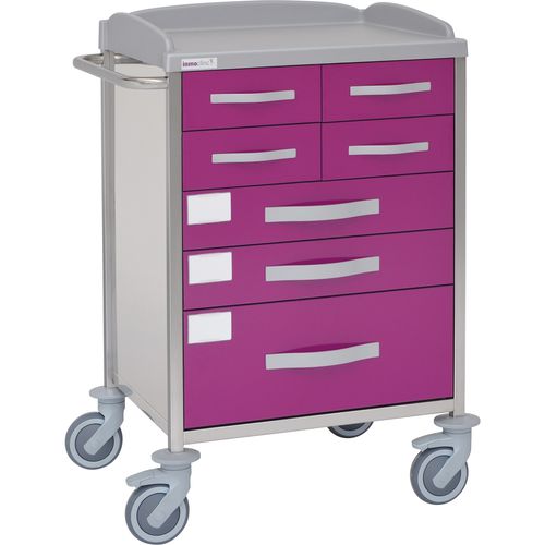 Carro de hospital - 10550 - Inmoclinc - multifunción / de acero inoxidable / 7 cajones