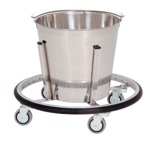 Portacuencos con ruedas - 12L | 25123 - Inmoclinc - de acero inoxidable