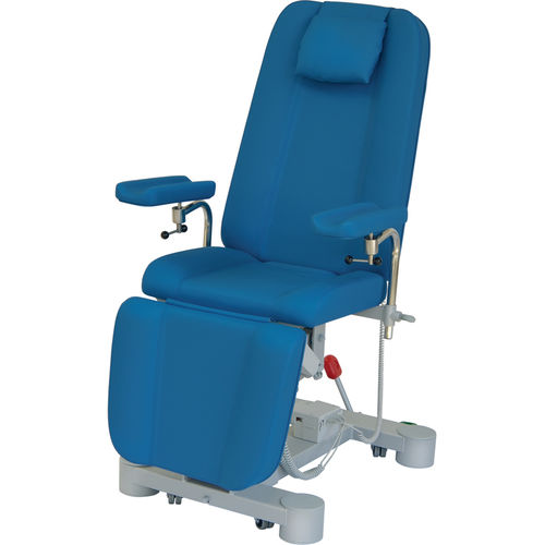 Sillón para extracción de sangre manual - 21250 - Inmoclinc - eléctrico / 3 secciones / con ruedas