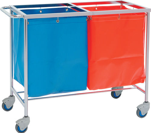 Carro para bolsas para ropa sucia - 10235 - Inmoclinc - de hospital / con espacio de almacenamiento / 2 bolsas
