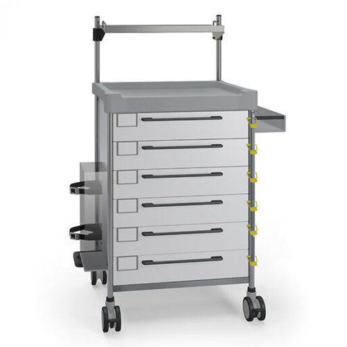 Carro médico - 3708 W - Insausti - para intubación difícil / de acero inoxidable / de polietileno
