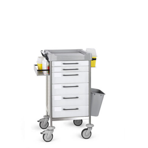 Carro médico - Q126 W - Insausti - para extracción de sangre / de acero inoxidable / de polietileno