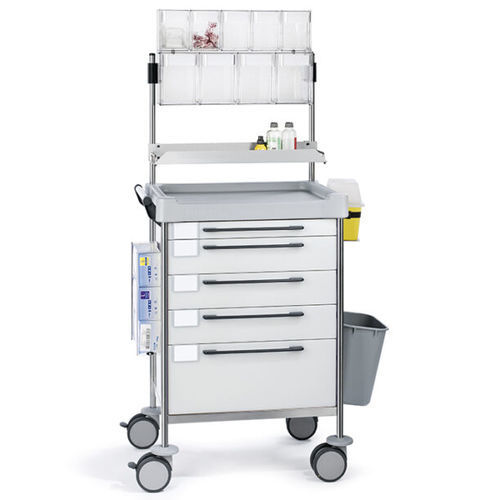 Carro médico - 1638 W - Insausti - para cuidados / de acero inoxidable / de polietileno