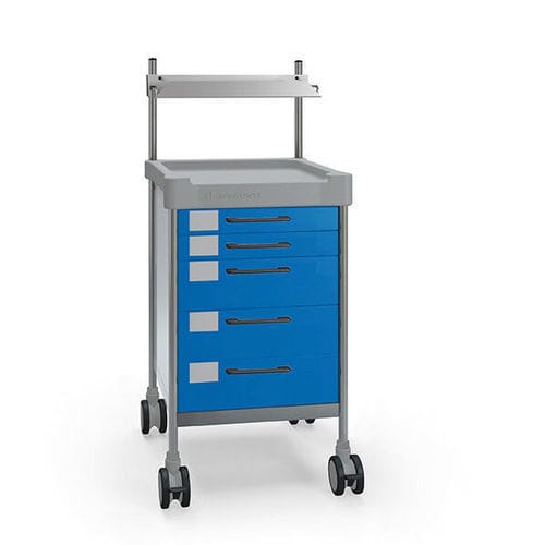Carro médico - Q002LW B - Insausti - para cuidados / de acero inoxidable / de polietileno