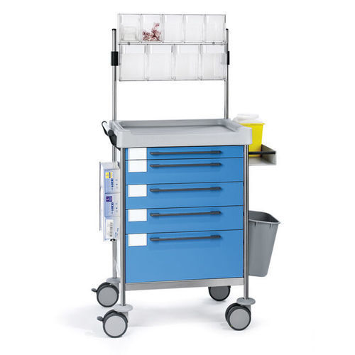 Carro médico - 1672 B - Insausti - para cuidados / de acero inoxidable / de polietileno