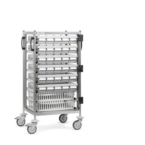 Carro de hospital - 608FAR.8MT.(6)C5.(2)72 - Insausti - para medicamentos / para transporte / de acero inoxidable
