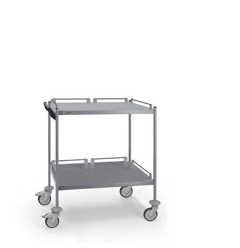 Carro de hospital - 520 - Insausti - para transporte / de acero inoxidable / 2 estantes