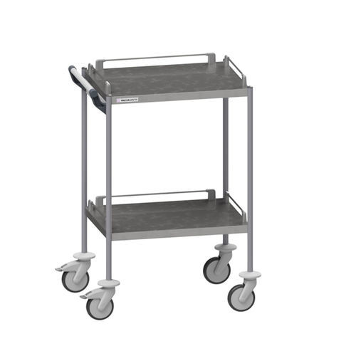 Carro de hospital - 505 - Insausti - para transporte / de acero inoxidable / 2 estantes