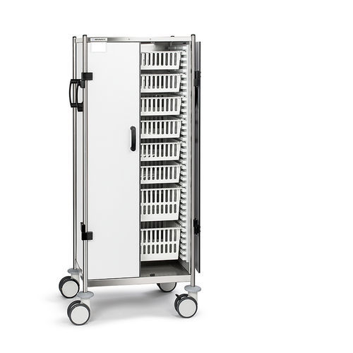 Carro de hospital - 606 DN.(6)72.(2)73 - Insausti - para transporte / de acero inoxidable / con 2 puertas