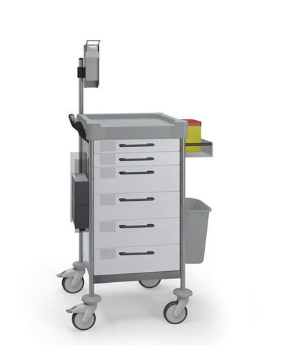 Carro médico - Q112 W - Insausti - para cuidados / de acero inoxidable / de polietileno