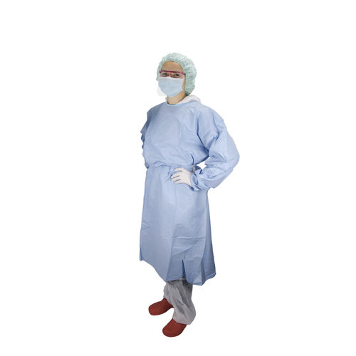 Bata quirúrgica unisex - 09437 - Key Surgical - transpirable / de tejido no tejido / azul