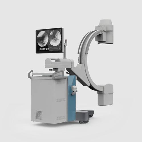 Arco quirúrgico móvil - Radius Single - Intermedical - con tubo intensificador de imagen / con monitor de vídeo integrado