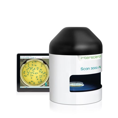Contador de colonias con inteligencia artificial - Scan 3000 Ai - INTERSCIENCE - automático / compacto / para placa de Petri
