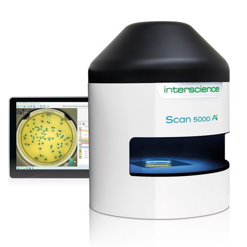 Contador de colonias con inteligencia artificial - Scan 5000 Ai - INTERSCIENCE - automático / compacto / para placa de Petri
