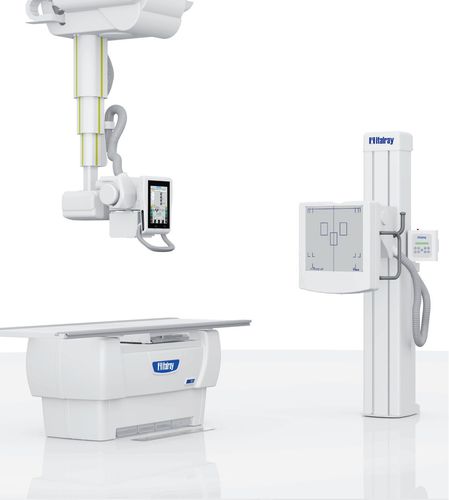 Sistema de radiografía digital - X-Frame DR2T - ITALRAY - para radiografía polivalente / con brazo portatubos telescópico de techo / con Bucky en el suelo