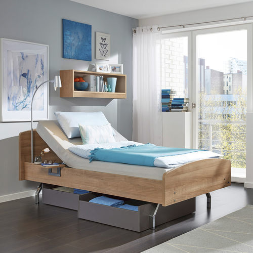 Cama para asistencia domiciliaria - Carino - Stiegelmeyer GmbH & Co. KG - manual / de altura fija / de 2 secciones