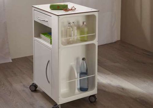 Mesa de cabecera con ruedas - Sima - Stiegelmeyer GmbH & Co. KG - con bandeja de cama / con cajones