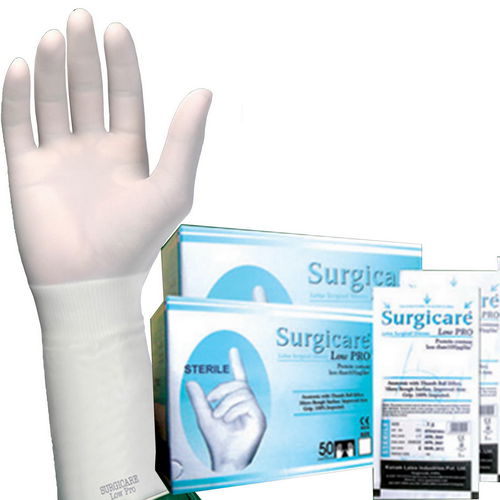 Guante de látex - Surgicare Low Pro - Kanam Latex Industries  - médico / con polvo / estéril
