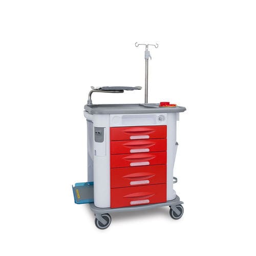 Carro médico - CP 3 - AURION - de emergencia / para medicamentos / 5 cajones