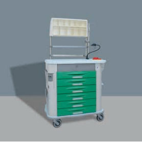 Carro médico - MG THERAPY - AURION - de uso general / para cuidados / 6 cajones