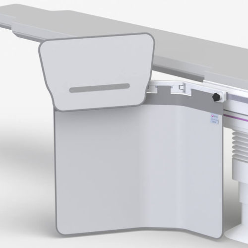 Pantalla de radioprotección rayos X - 312/E 92cm wide series - Kenex Electro-Medical - montada en sillón de reconocimiento / 0,50 mm