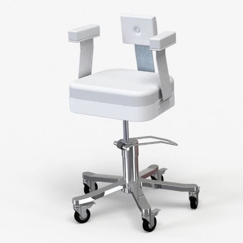 Sillón de reconocimiento radiológico - 1501/D - Kenex Electro-Medical - hidráulico / de altura variable / con ruedas