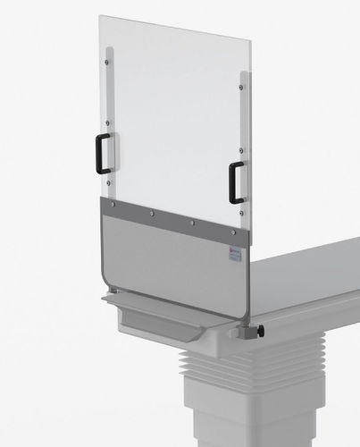Pantalla de radioprotección rayos X - 311/TC - Kenex Electro-Medical - montada en sillón de reconocimiento / con ventanas / 0,50 mm