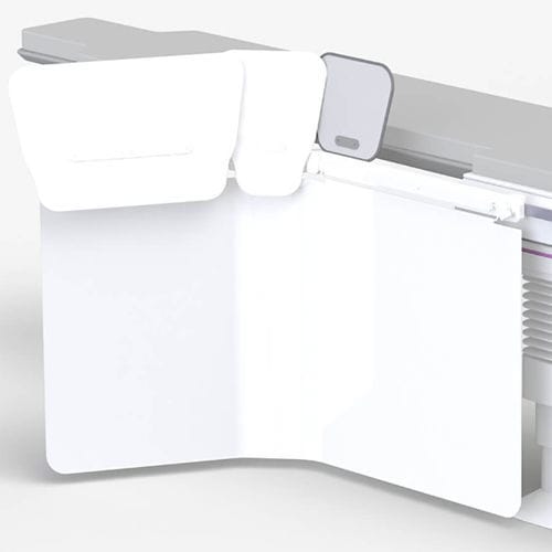 Pantalla de radioprotección rayos X - 312/DS/3.122 - Kenex Electro-Medical - montada en sillón de reconocimiento / 0,50 mm